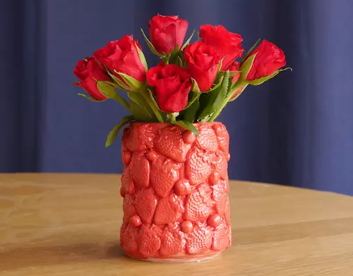 strawberry vase
